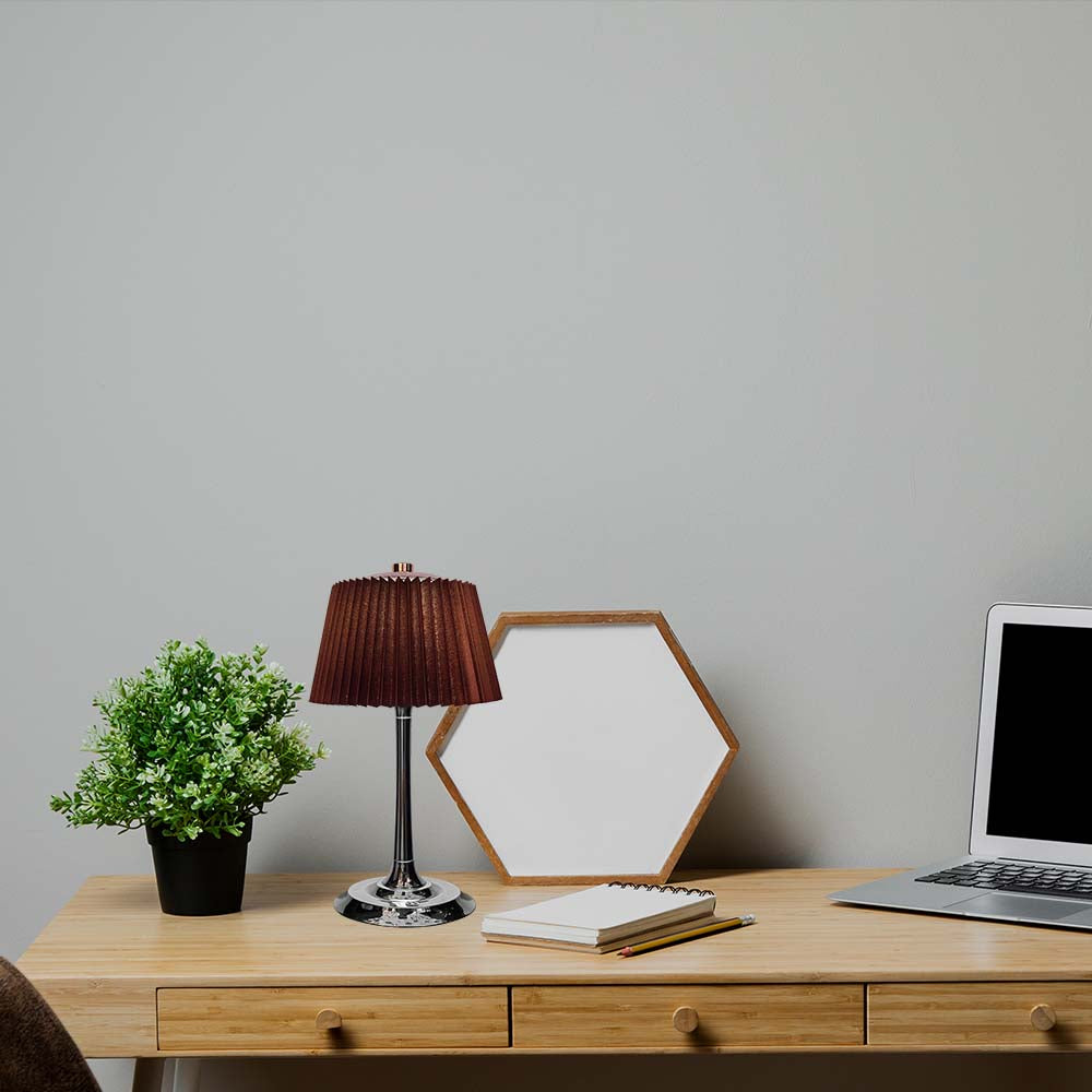 1.5W Lampa Biurkowa LED / Barwa: 3w1 / Chrom + Brązowy