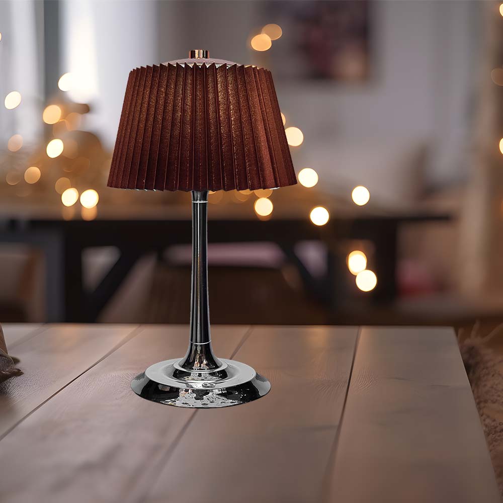 1.5W Lampa Biurkowa LED / Barwa: 3w1 / Chrom + Brązowy