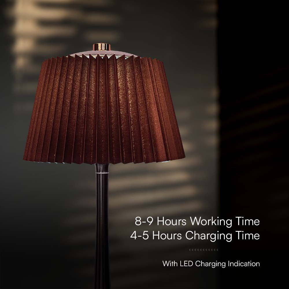 1.5W Lampa Biurkowa LED / Barwa: 3w1 / Chrom + Brązowy