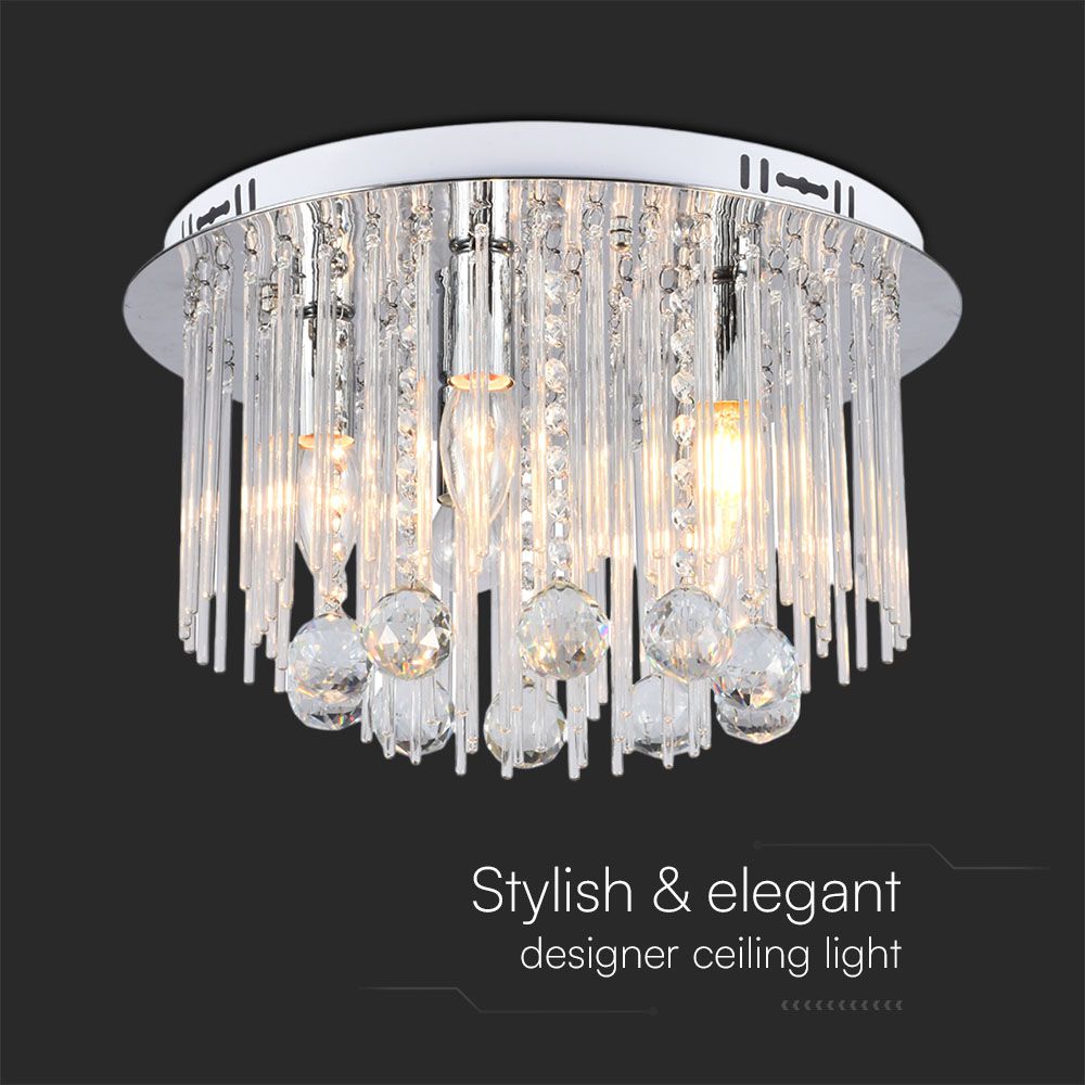 Dekoracyjna lampa sufitowa LED kryształowa - D400 - E14