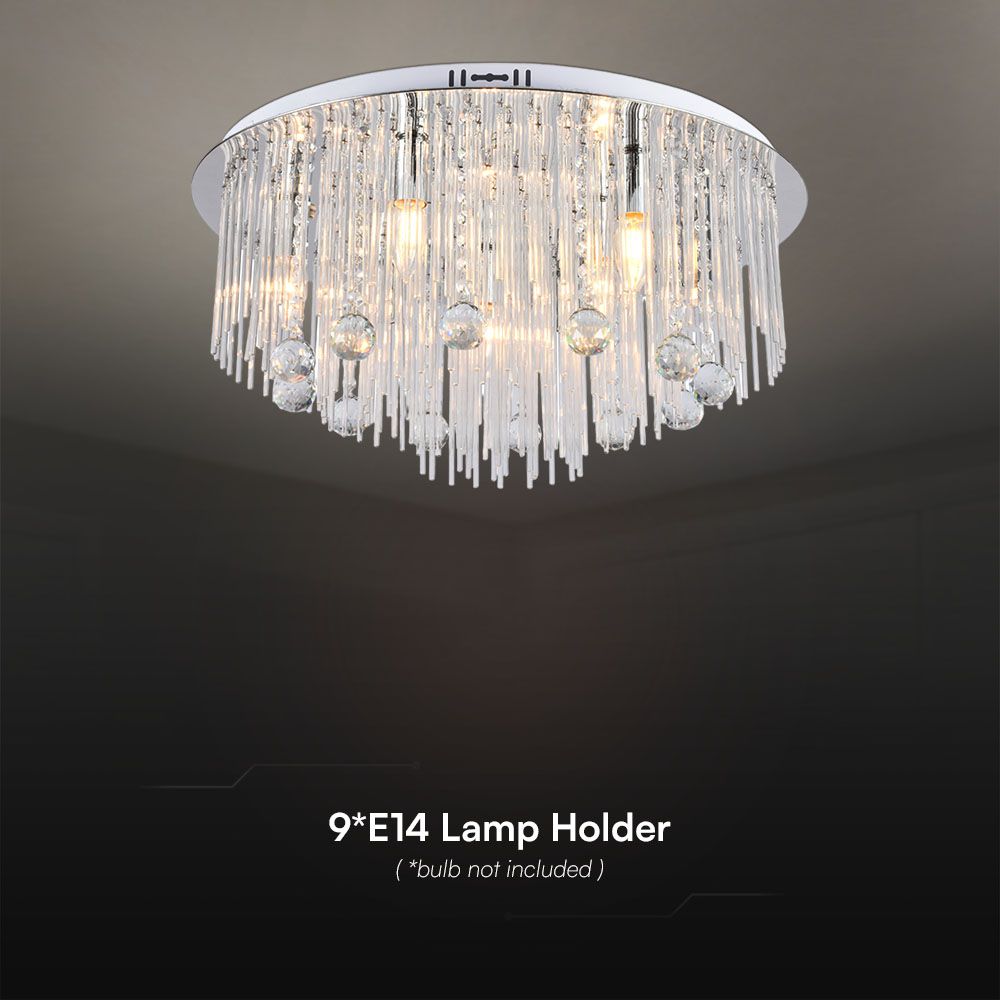 Dekoracyjna lampa sufitowa LED kryształowa - D600 - E14