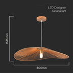Dekoracyjna lampa sufitowa drewniana - D800*H160 - E27