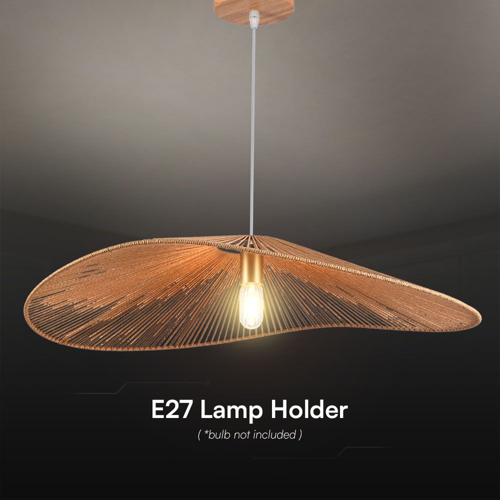 Dekoracyjna lampa sufitowa drewniana - D800*H160 - E27