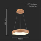 Dekoracyjna lampa sufitowa drewniana - D400