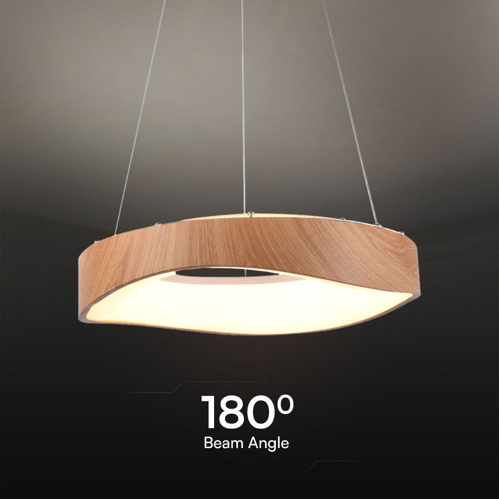 Dekoracyjna lampa sufitowa drewniana - D400