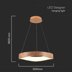 Dekoracyjna lampa sufitowa drewniana - D500