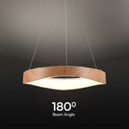 Dekoracyjna lampa sufitowa drewniana - D500