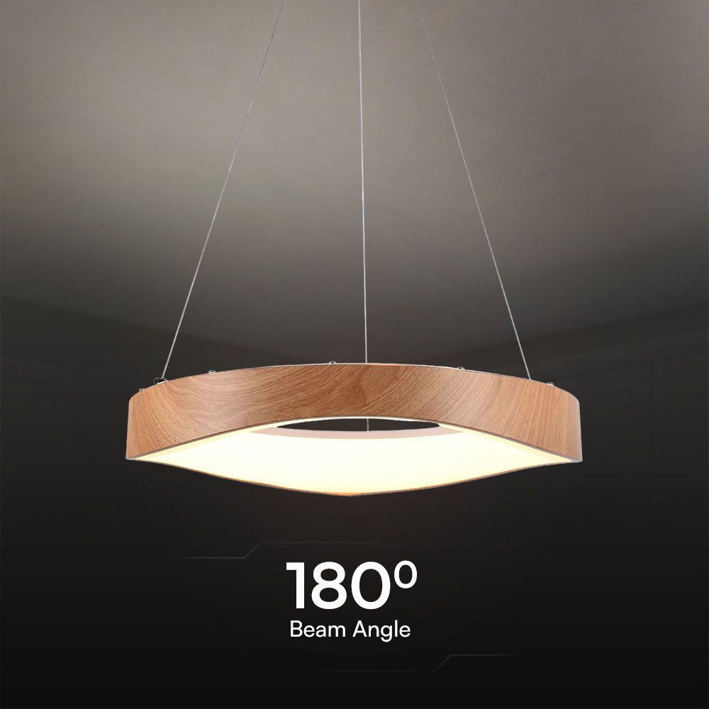 Dekoracyjna lampa sufitowa drewniana - D500