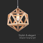 Dekoracyjna lampa sufitowa drewniana - D300 - E27