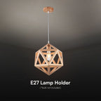 Dekoracyjna lampa sufitowa drewniana - D300 - E27