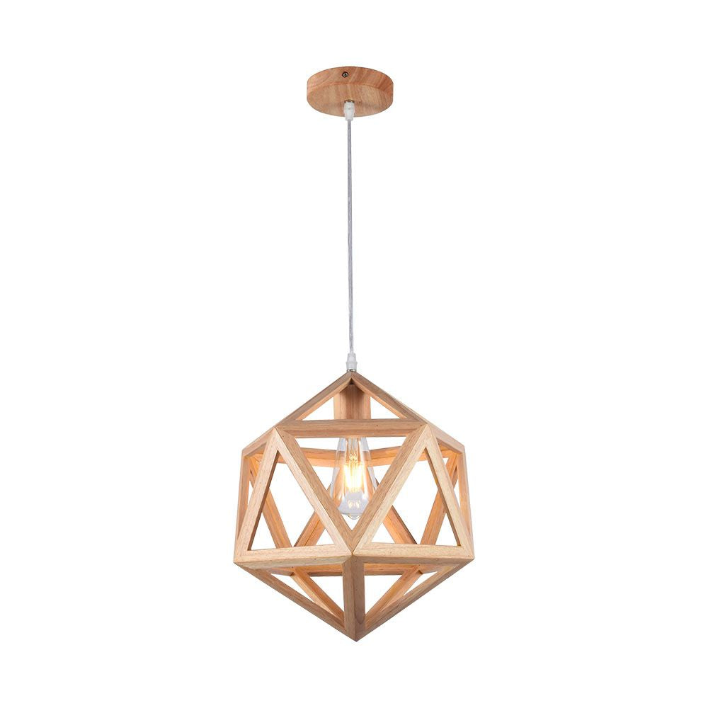 Dekoracyjna lampa sufitowa drewniana - D300 - E27