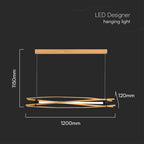 Dekoracyjna lampa sufitowa drewniana - L1200