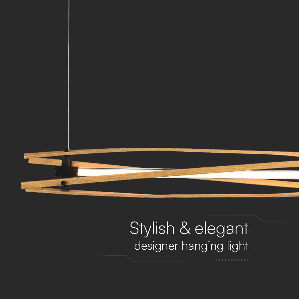 Dekoracyjna lampa sufitowa drewniana - L1200