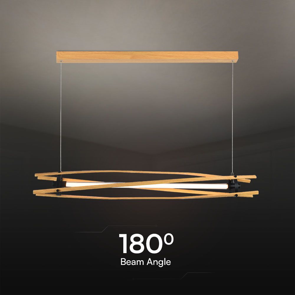 Dekoracyjna lampa sufitowa drewniana - L1200