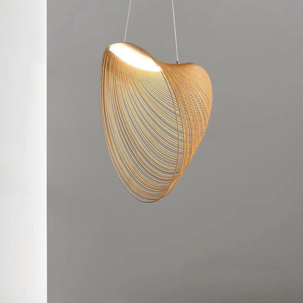 Dekoracyjna lampa sufitowa drewniana - D600