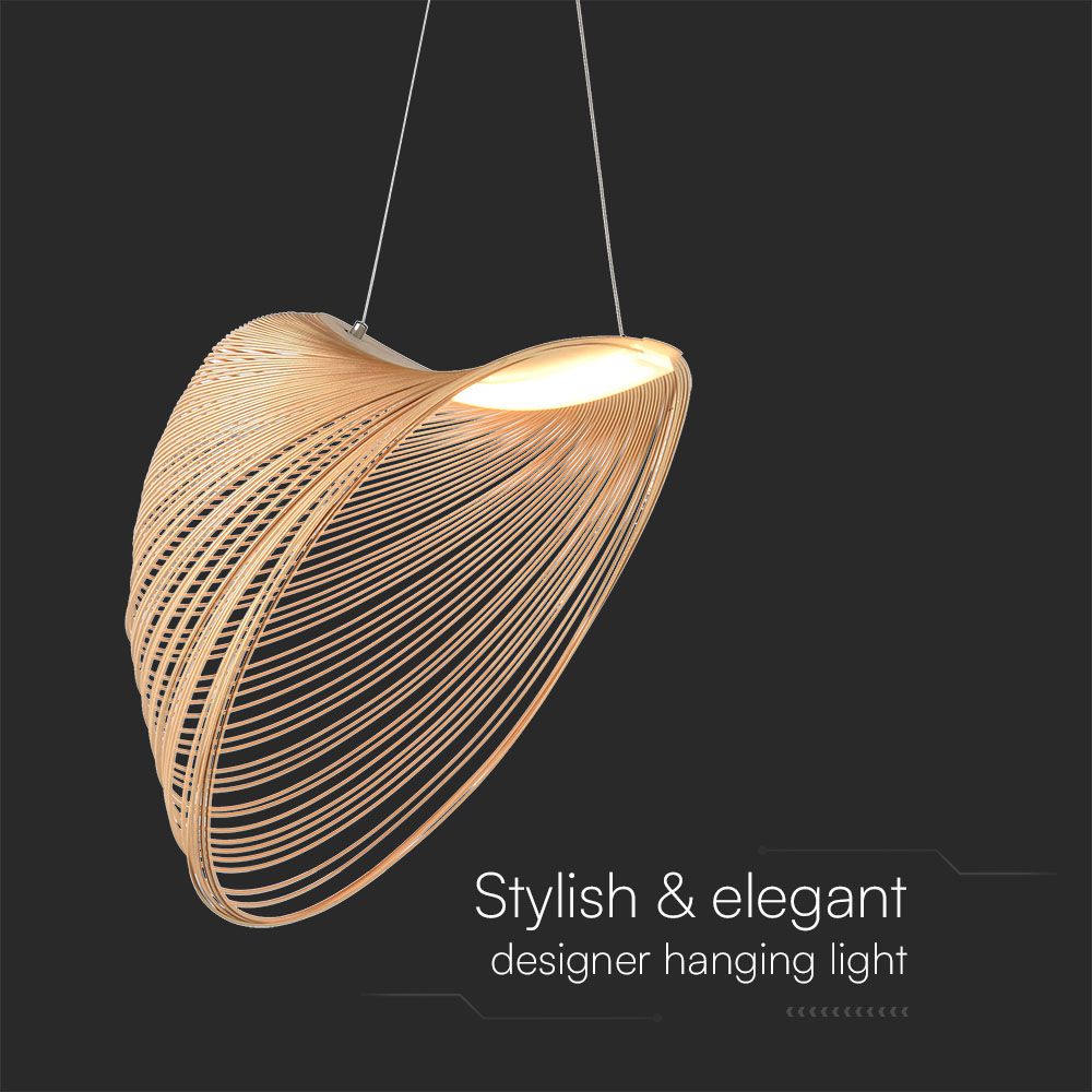 Dekoracyjna lampa sufitowa drewniana - D600
