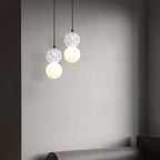 3W Dekoracyjna lampa sufitowa / Obudowa: Marmur Biały D100*H195 - G9