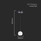 3W Dekoracyjna lampa sufitowa / Obudowa: Marmur Biały D100*H195 - G9
