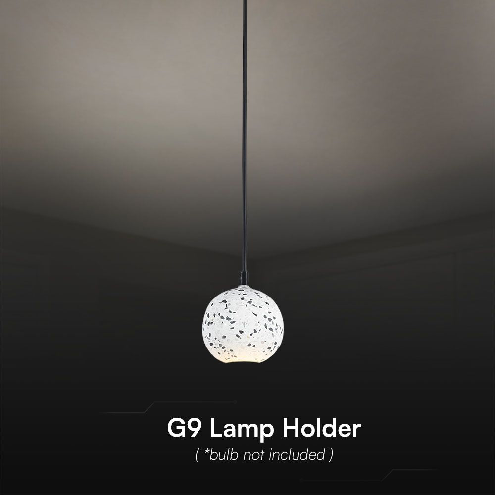 3W Dekoracyjna lampa sufitowa / Obudowa: Marmur Biały D100*H195 - G9
