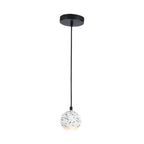 3W Dekoracyjna lampa sufitowa / Obudowa: Marmur Biały D100*H195 - G9