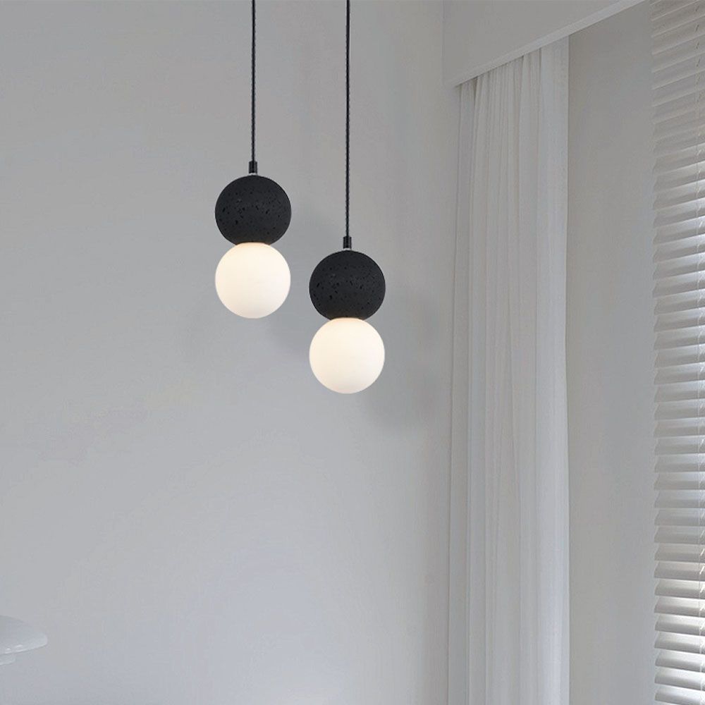 Dekoracyjna lampa sufitowa / Obudowa: Czarna D100*H195 - G9