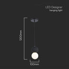 Dekoracyjna lampa sufitowa / Obudowa: Czarna D100*H195 - G9