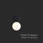 Dekoracyjna lampa sufitowa / Obudowa: Czarna D100*H195 - G9