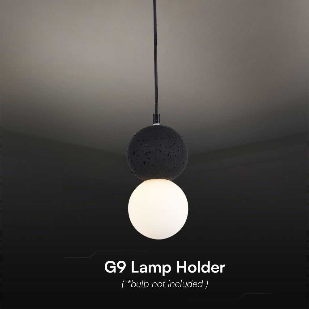 Dekoracyjna lampa sufitowa / Obudowa: Czarna D100*H195 - G9