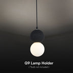 Dekoracyjna lampa sufitowa / Obudowa: Czarna D100*H195 - G9