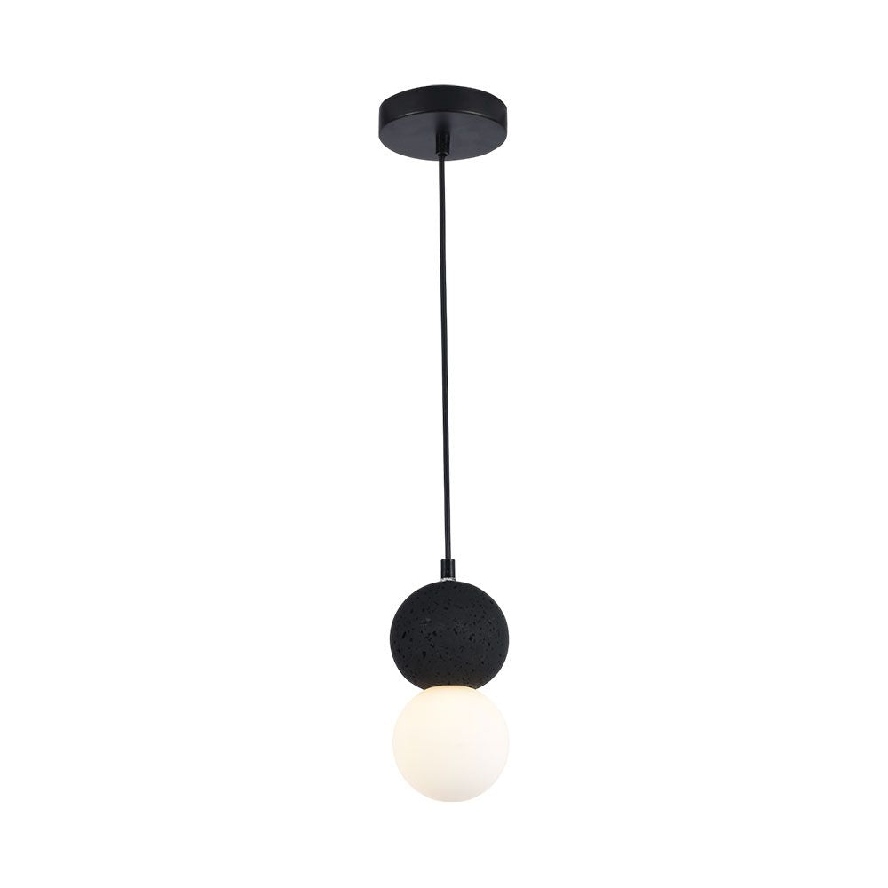 Dekoracyjna lampa sufitowa / Obudowa: Czarna D100*H195 - G9