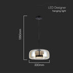 6W Dekoracyjna lampa sufitowa / Obudowa:Akrylowa D350*H170