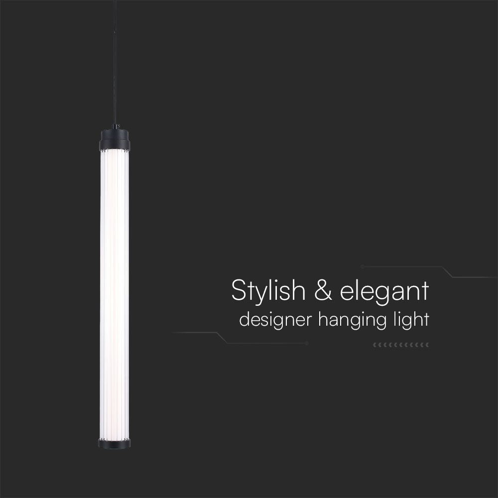 Dekoracyjna lampa sufitowa / Obudowa:Czarna+Bała D55*H545