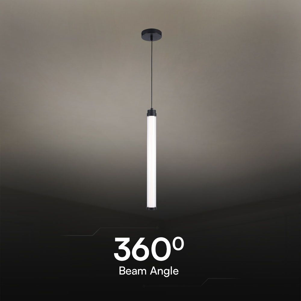 Dekoracyjna lampa sufitowa / Obudowa:Czarna+Bała D55*H545