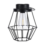 Solarna lampka stołowa LED / Obudowa: Czarna / D180*H210