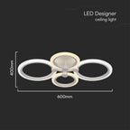 VT-7717 45W LED SMART DECORATIVE CEILING LAMP 3IN1 REMOTE CONTROL DIMMABLE WHITE