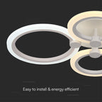 VT-7717 45W LED SMART DECORATIVE CEILING LAMP 3IN1 REMOTE CONTROL DIMMABLE WHITE
