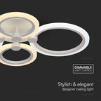 VT-7717 45W LED SMART DECORATIVE CEILING LAMP 3IN1 REMOTE CONTROL DIMMABLE WHITE