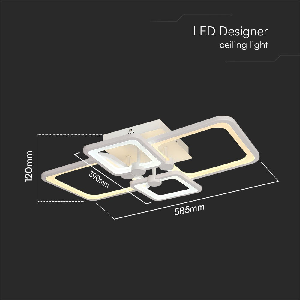 VT-7718 70W LED SMART DECORATIVE CEILING LAMP 3IN1 REMOTE CONTROL DIMMABLE WHITE