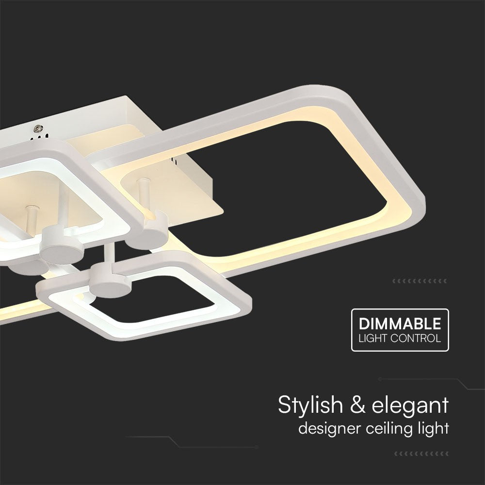 VT-7718 70W LED SMART DECORATIVE CEILING LAMP 3IN1 REMOTE CONTROL DIMMABLE WHITE