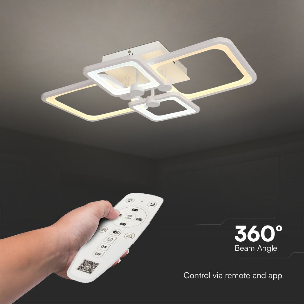 VT-7718 70W LED SMART DECORATIVE CEILING LAMP 3IN1 REMOTE CONTROL DIMMABLE WHITE