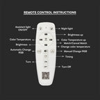 VT-7718 70W LED SMART DECORATIVE CEILING LAMP 3IN1 REMOTE CONTROL DIMMABLE WHITE