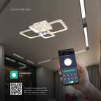 VT-7718 70W LED SMART DECORATIVE CEILING LAMP 3IN1 REMOTE CONTROL DIMMABLE WHITE