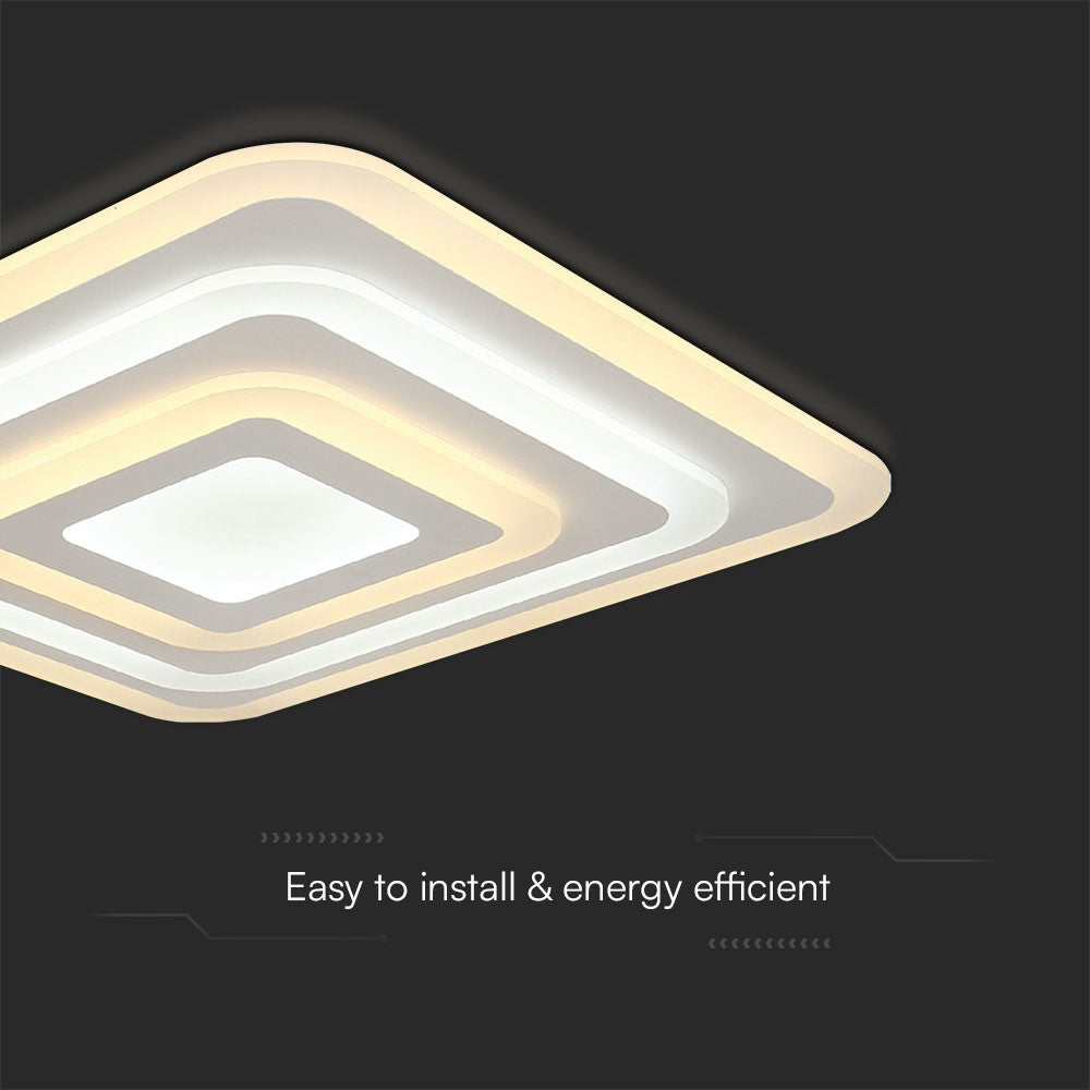 VT-7719 77W LED SMART DECORATIVE CEILING LAMP 3IN1 REMOTE CONTROL DIMMABLE WHITE