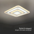 VT-7719 77W LED SMART DECORATIVE CEILING LAMP 3IN1 REMOTE CONTROL DIMMABLE WHITE