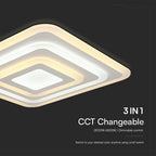 VT-7719 77W LED SMART DECORATIVE CEILING LAMP 3IN1 REMOTE CONTROL DIMMABLE WHITE