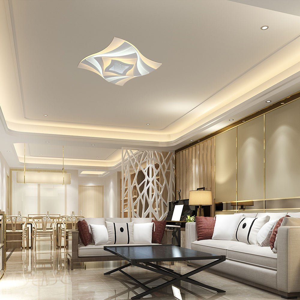 VT-7734 75W LED SMART DECORATIVE CEILING LAMP 3IN1 REMOTE CONTROL DIMMABLE WHITE
