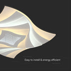 VT-7734 75W LED SMART DECORATIVE CEILING LAMP 3IN1 REMOTE CONTROL DIMMABLE WHITE