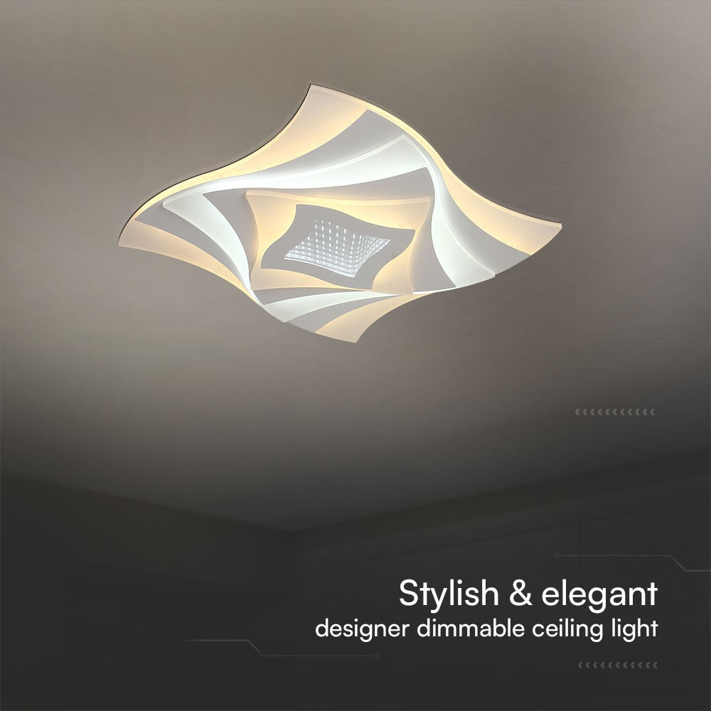 VT-7734 75W LED SMART DECORATIVE CEILING LAMP 3IN1 REMOTE CONTROL DIMMABLE WHITE