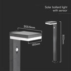 5.5W Lampa ogrodowa LED z czujnikiem ruchu / Barwa: 3000K / Obudowa: Czarna
