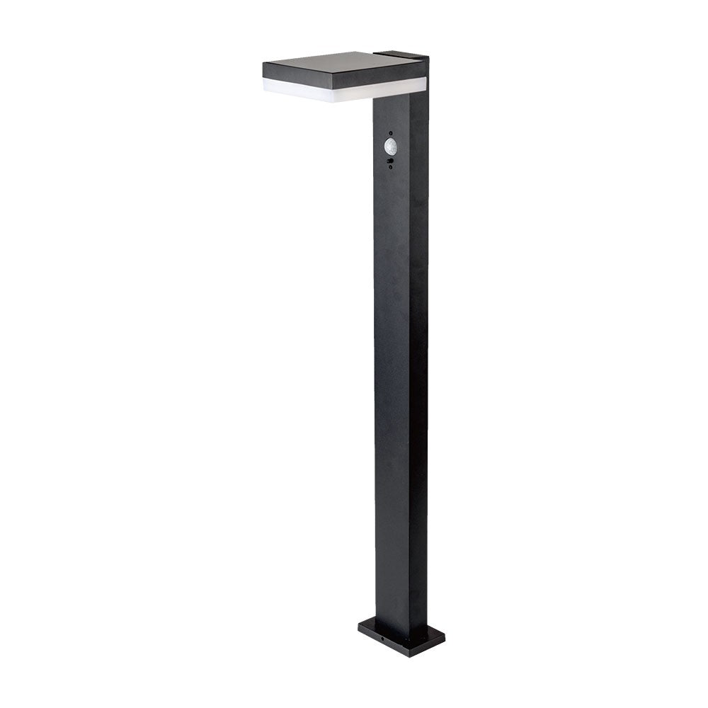 5.5W Lampa ogrodowa LED z czujnikiem ruchu / Barwa: 3000K / Obudowa: Czarna